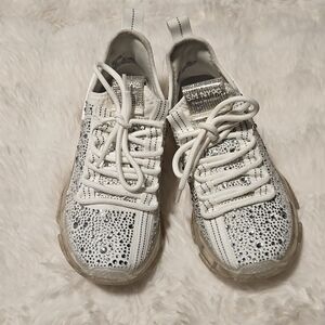 Steve Madden Maxima White Rhinestone Womens Shoes 6.5